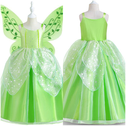 Enfants Filles Peter Pan & Wendy Tinker BelCostume de cosplay pour Halloween et carnaval, robe de déguisement