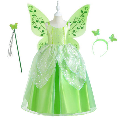 Enfants Filles Peter Pan & Wendy Tinker BelCostume de cosplay pour Halloween et carnaval, robe de déguisement