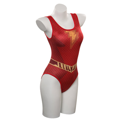 Shazam ! Fury of the GodMary Marvel Maillot de bain Costume de cosplay Manteau Tenues Halloween Carnaval Costume de fête