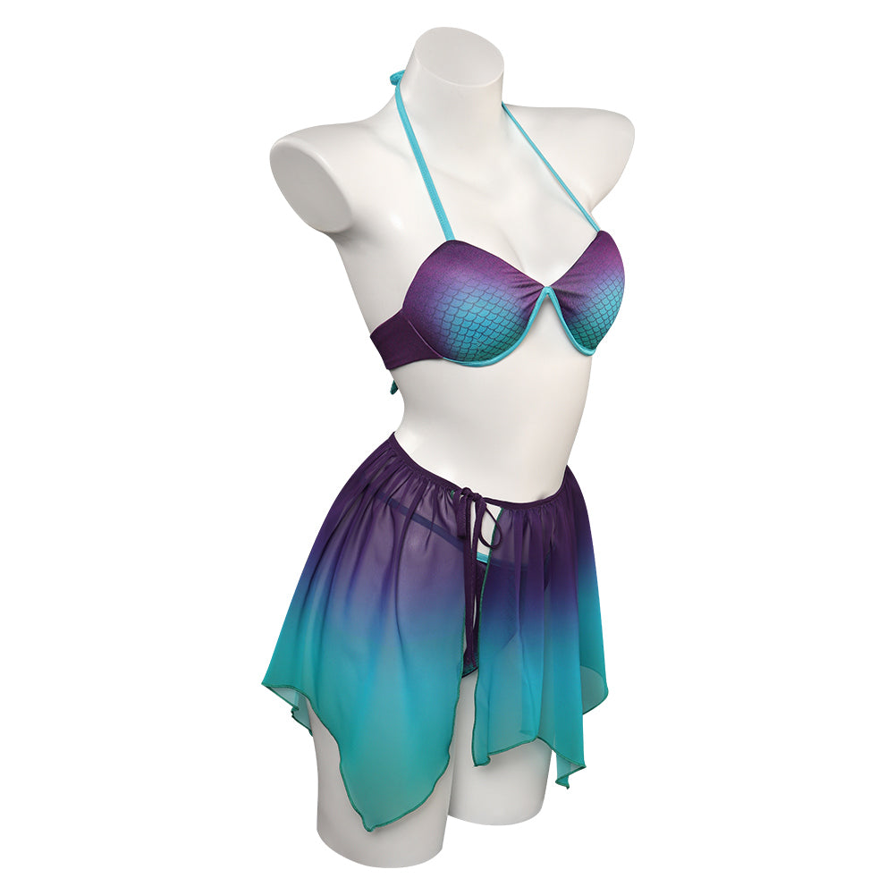 The Little MermaiCostume de cosplay d'Ariel en maillot de bain pour Halloween et carnaval, costume de déguisement