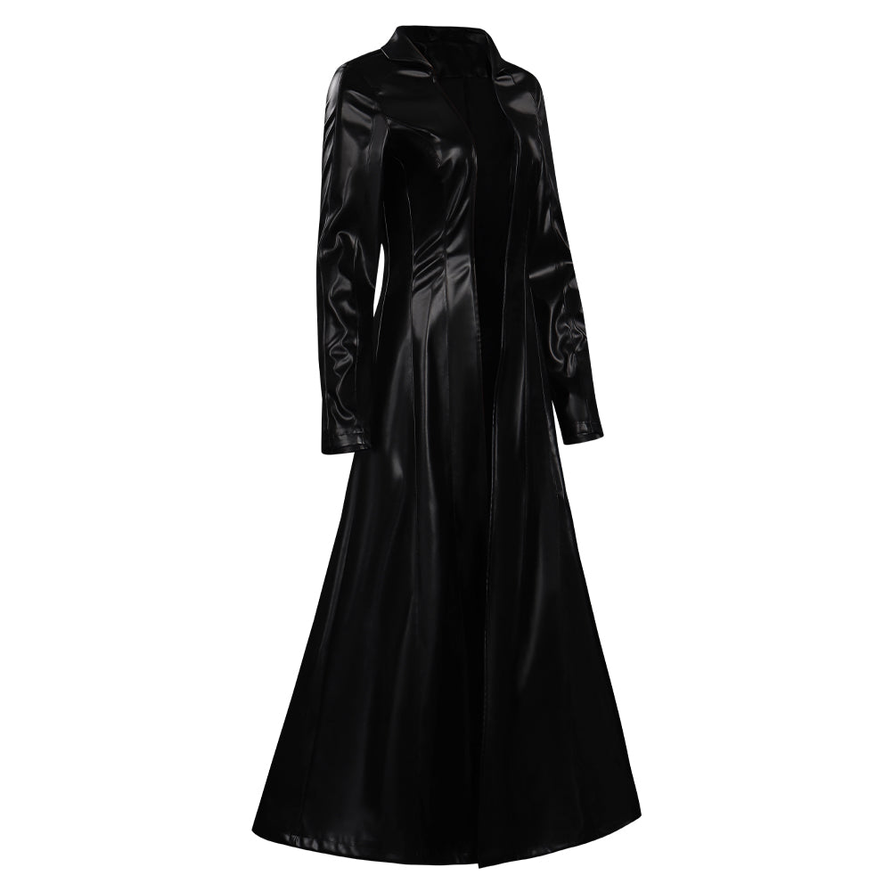 Matrix Resurrections Trinity Manteau Robe Tenues Halloween Carnaval Costume de cosplay