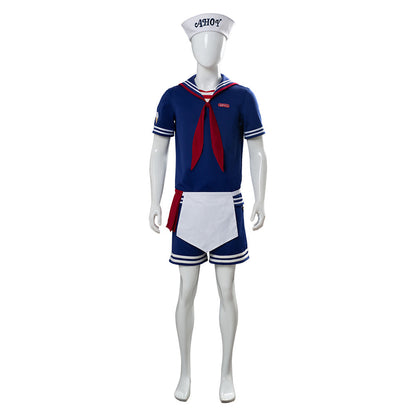 Stranger Things 3 Scoops Ahoy Steve Harrington Robin Costume de cosplay pour adultes et enfants