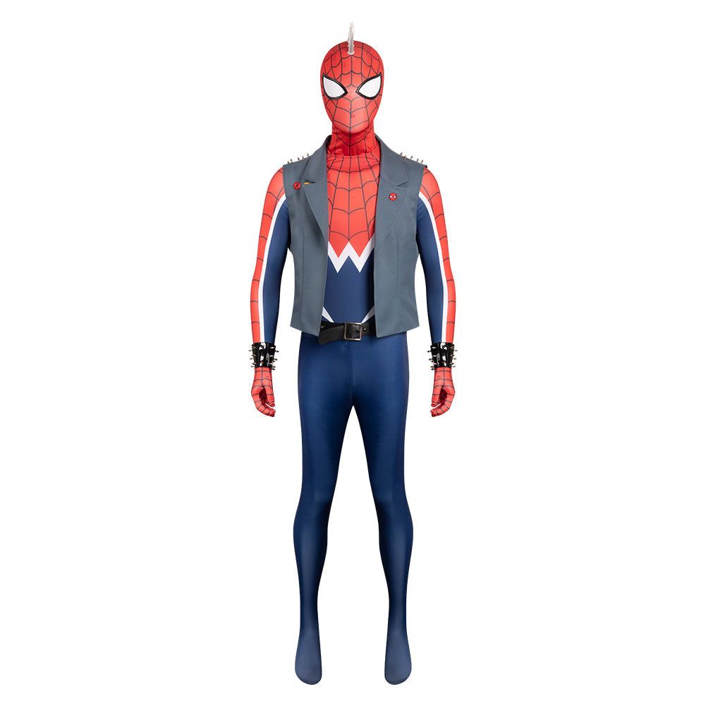 Spider-Man: Across The Spider-VersCostume de cosplay de Spider Punk pour Halloween, carnaval