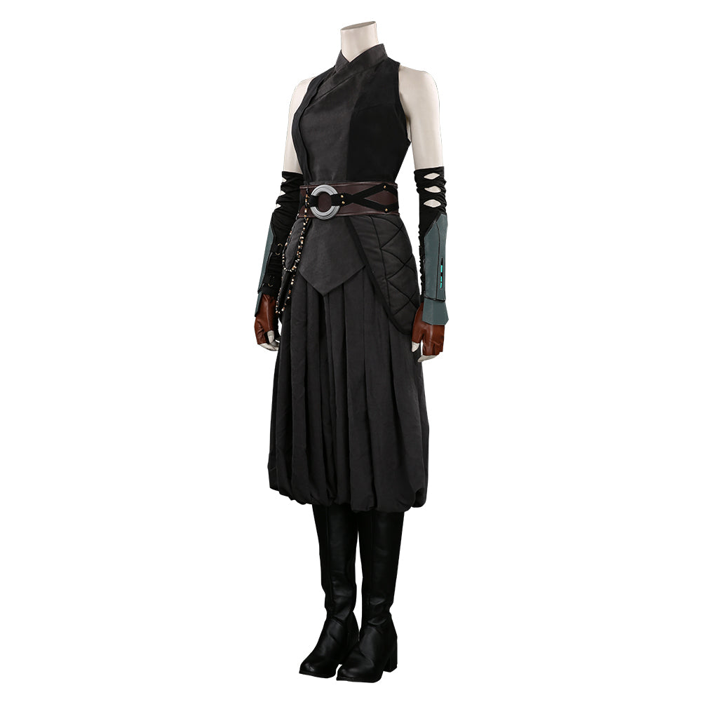 The MandaloriaTenue de cosplay d'Ahsoka Tano en noir pour Halloween Carnival Suit Cosplay Costume