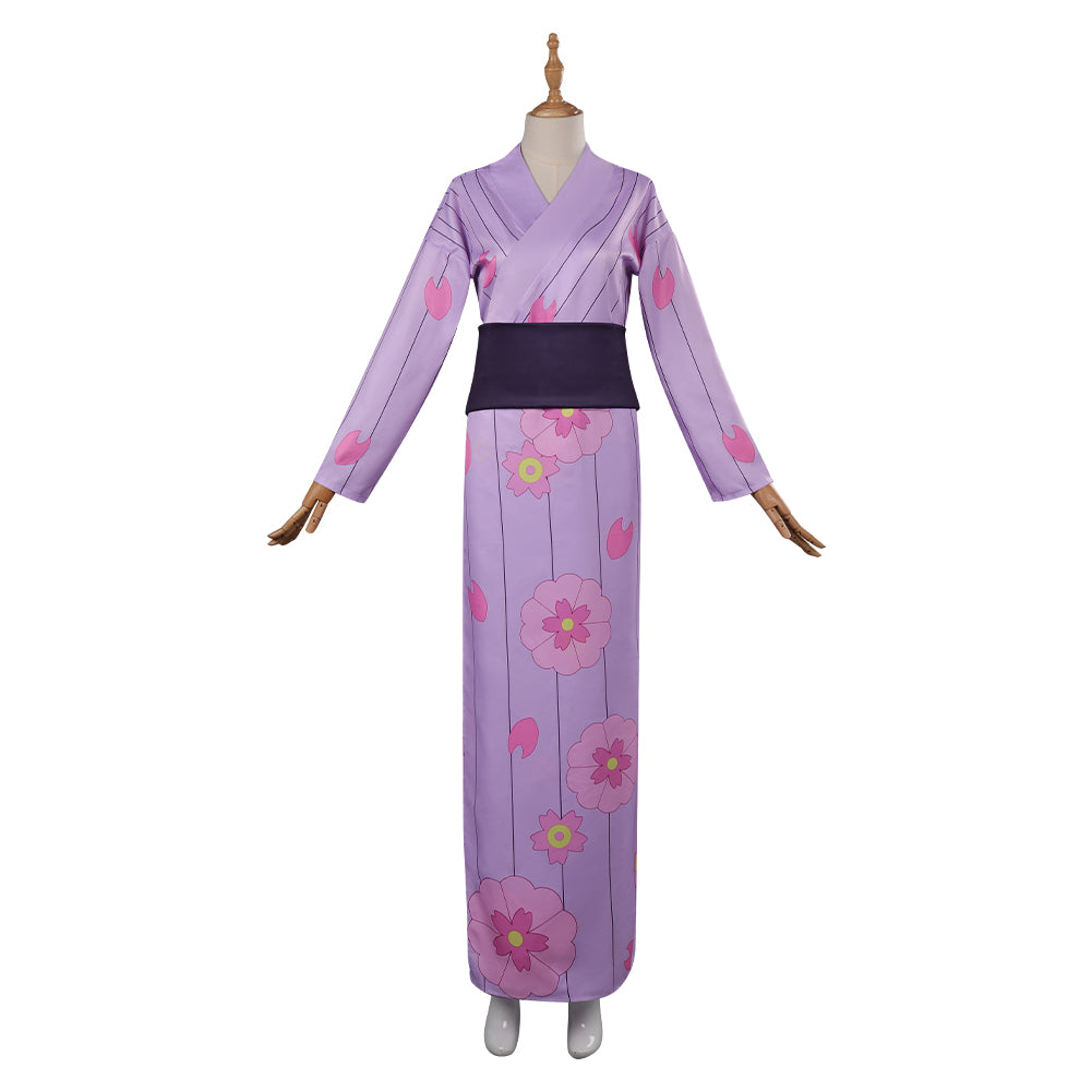 Kanroji MitsurCostume de cosplay en kimono pour Halloween et carnaval, costume de déguisement