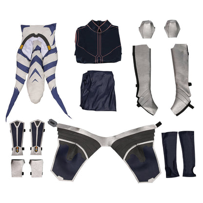 Star Wars : The Clone Wars Saison Ahsoka Tano Tenue Halloween Carnival Suit Costume de cosplay