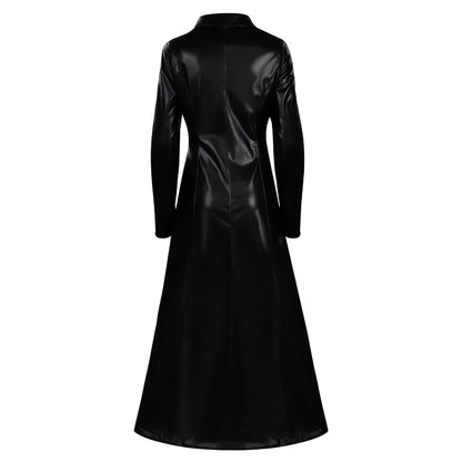 Matrix Resurrections Trinity Manteau Robe Tenues Halloween Carnaval Costume de cosplay