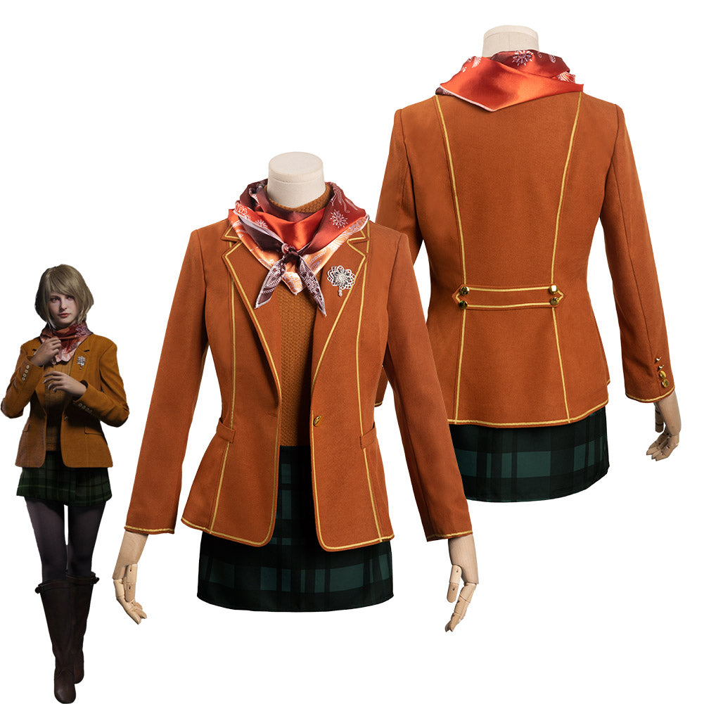 Resident Evil 4 RemakAshley Graham Costume de cosplay Robe Manteau Tenues Halloween Carnaval Costume de fête de déguisement