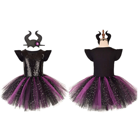 Enfants filles sorcièreCostume de cosplay pour Halloween et carnaval, costume de déguisement