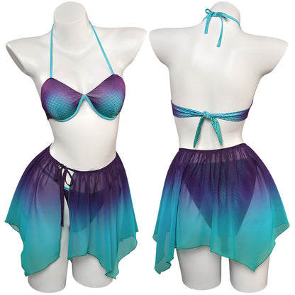 The Little MermaiCostume de cosplay d'Ariel en maillot de bain pour Halloween et carnaval, costume de déguisement