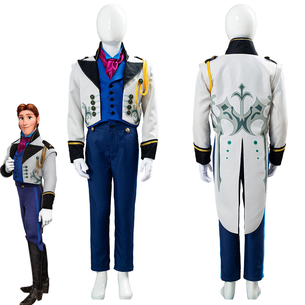 Costume de cosplay du prince Hans de La Reine des Neiges pour enfants Halloween Carnival Costume