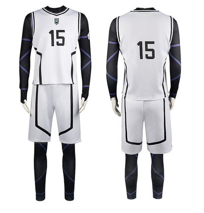 Blue Lock Uniforme de football Costume de cosplay Haut Short Tenues Halloween Carnaval Costume