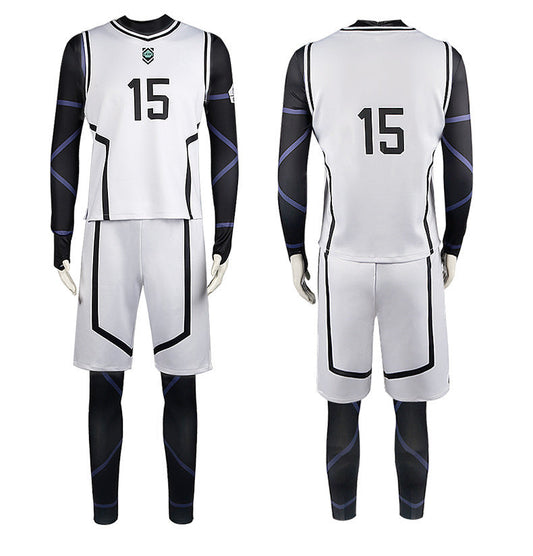 Blue Lock Uniforme de football Costume de cosplay Haut Short Tenues Halloween Carnaval Costume