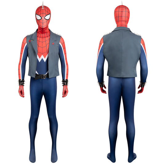 Spider-Man: Across The Spider-VersCostume de cosplay de Spider Punk pour Halloween, carnaval