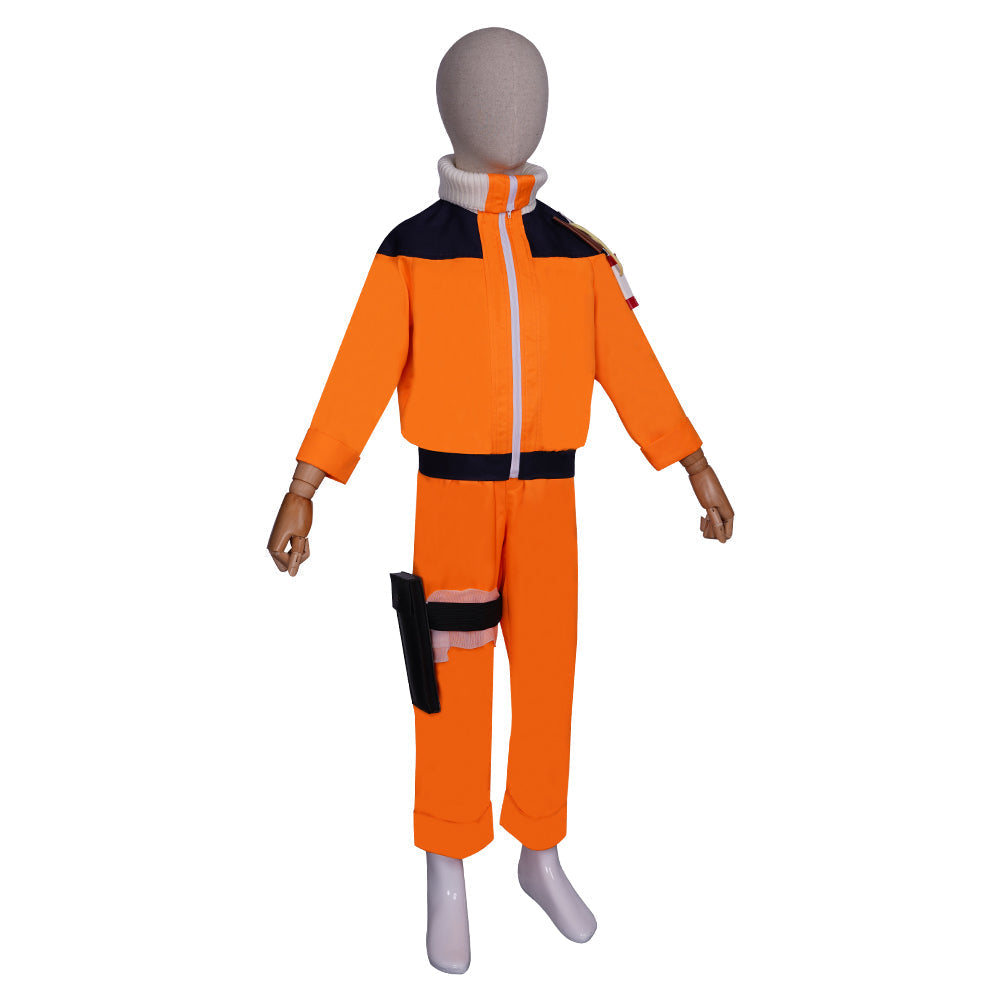 NARUTO Naruto Uzumaki Enfants Haut Pantalon Tenue Halloween Carnival Suit Costume de cosplay