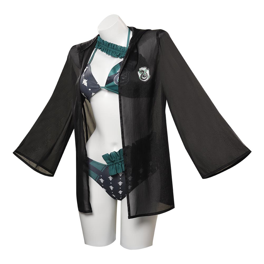 Slytherin ColleagCostume de cosplay en maillot de bain pour Halloween et carnaval, costume de déguisement