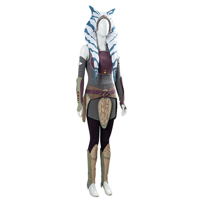 Star Wars Rebels Ahsoka Tano Robe pour femmes Tenue Halloween Carnival Costume Costume de cosplay