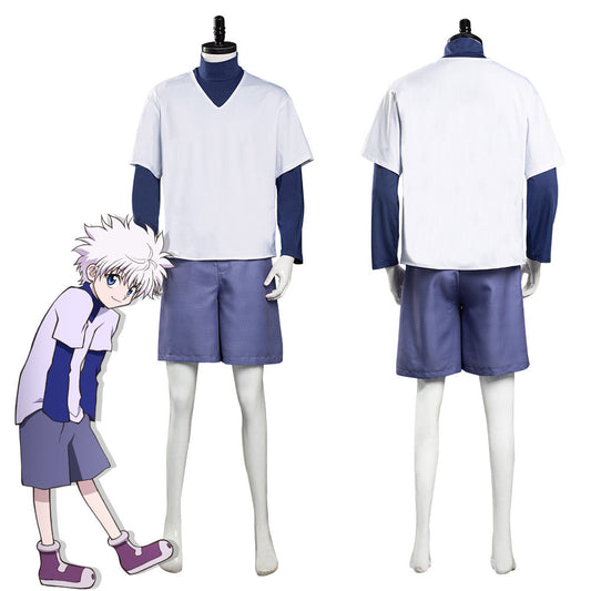 Hunter x Hunter Killua Zoldyck Haut Short Tenue Halloween Carnival Suit Costume de cosplay