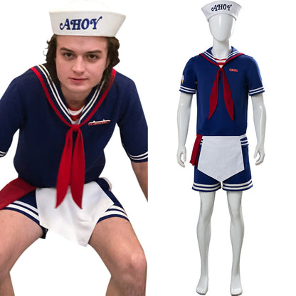 Stranger Things 3 Scoops Ahoy Steve Harrington Robin Costume de cosplay pour adultes et enfants