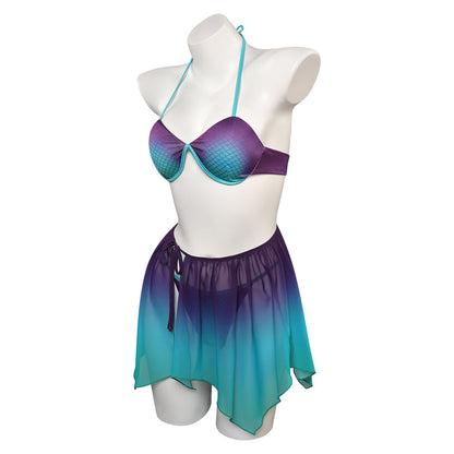 The Little MermaiCostume de cosplay d'Ariel en maillot de bain pour Halloween et carnaval, costume de déguisement