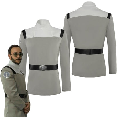 The Mandalorian Season Costume de cosplay du Dr. Pershing pour Halloween et carnaval, costume de déguisement