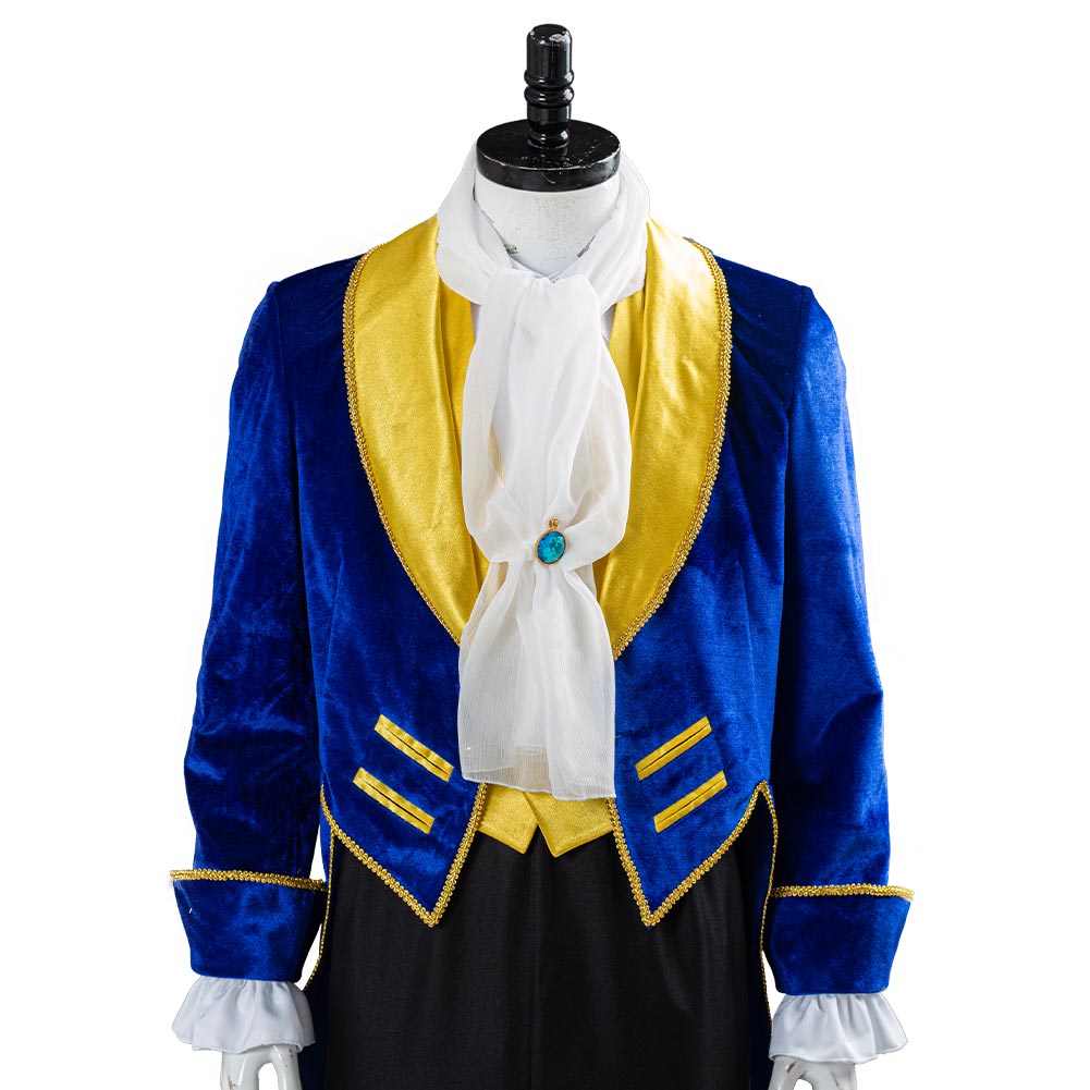 Costume de cosplay du prince de La Belle et la Bête pour hommes Halloween Carnival Costume