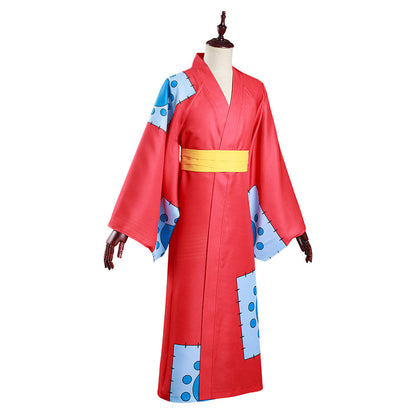 One Piece Wano Country Monkey D. Luffy Kimono Tenues Halloween Carnaval Costume de cosplay