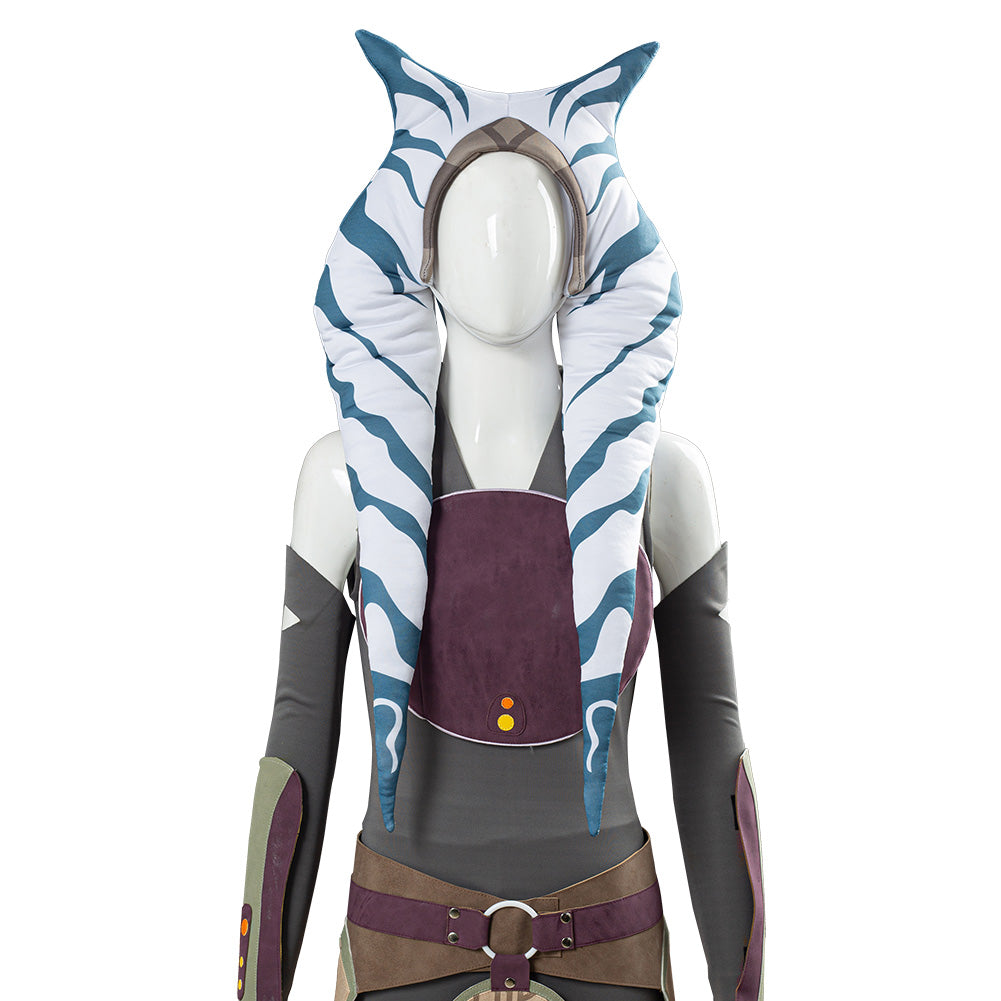 Star Wars Rebels Ahsoka Tano Robe pour femmes Tenue Halloween Carnival Costume Costume de cosplay