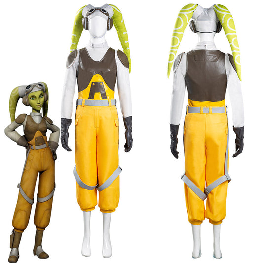 Star Wars Rebels Hera Syndulla Gilet Pantalon Tenue Halloween Carnival Suit Costume de cosplay pour femmes