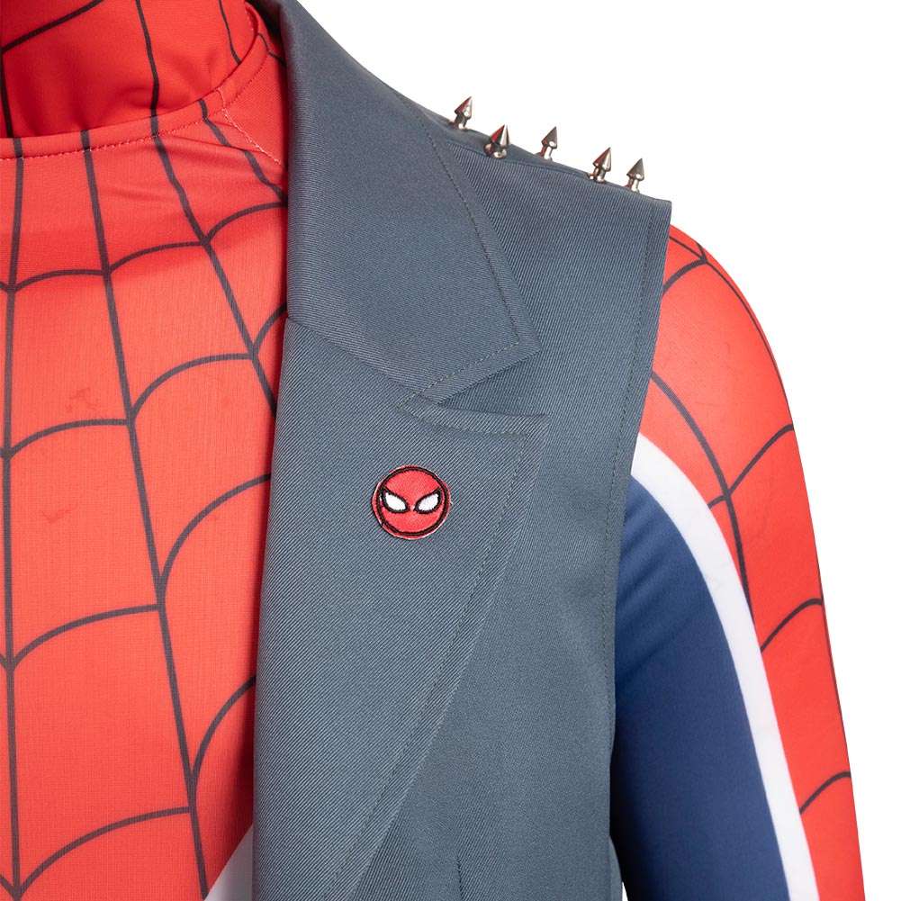 Spider-Man: Across The Spider-VersCostume de cosplay de Spider Punk pour Halloween, carnaval