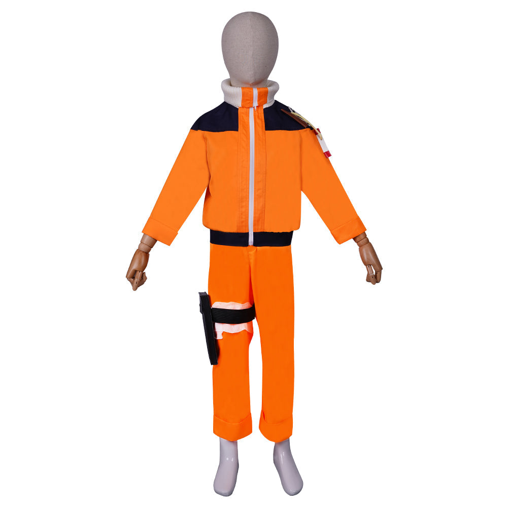 NARUTO Naruto Uzumaki Enfants Haut Pantalon Tenue Halloween Carnival Suit Costume de cosplay